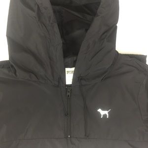 Victorias Secret PINK BLACK Windbreaker Jacket XS